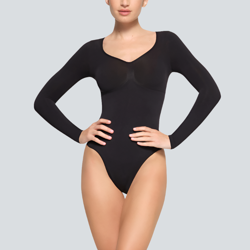 Long Sleeve Thong Bodysuit